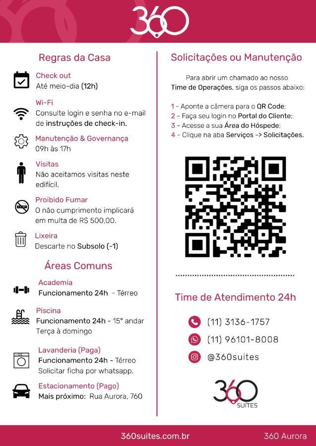 360 Suites Aurora Republica - Apartamentos Mobiliados 상파울루 외부 사진